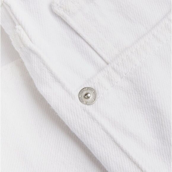 NEW Frame Le Grand Garcon Raw Hem Denim Short White Sz 34 - Picture 11 of 15